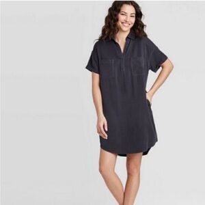 Universal Thread Shirt Dress in Gray Small